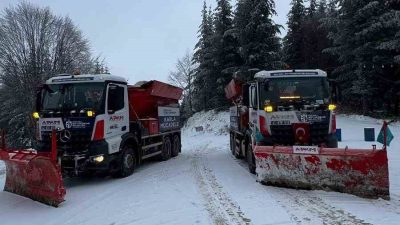 Kocaeli’de yüksek kesimlerde kar yağışı