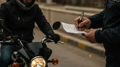 Kocaeli’nin İzmit ilçesinde motosikletiyle trafik